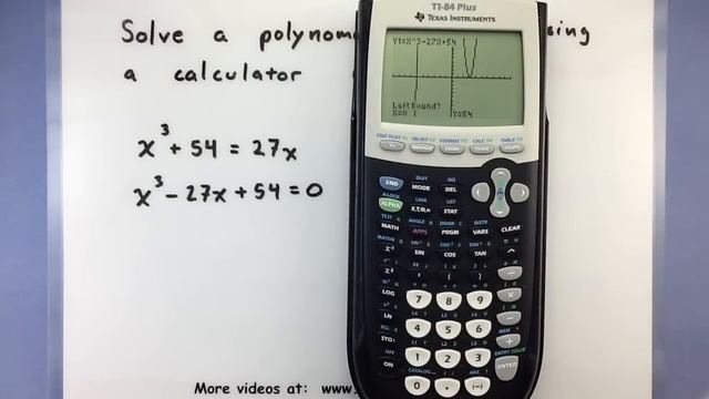 Pre-Calculus - How to solve a polynomial equation using a calculator (Ti-83/84) смотреть онлайн