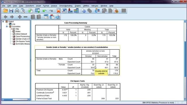 Chi-square test in SPSS + interpretation смотреть онлайн