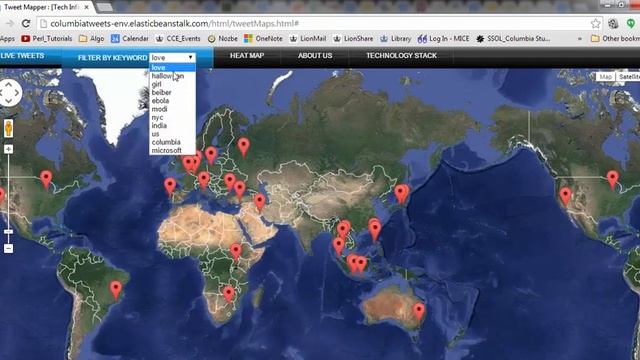 Twitter Tweets Viewer With Heat Map - Vishal Vyas, Utkarsha Prakash, Columbia University смотреть онлайн