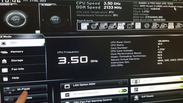 Msi B450M-A Pro Max Bios Update