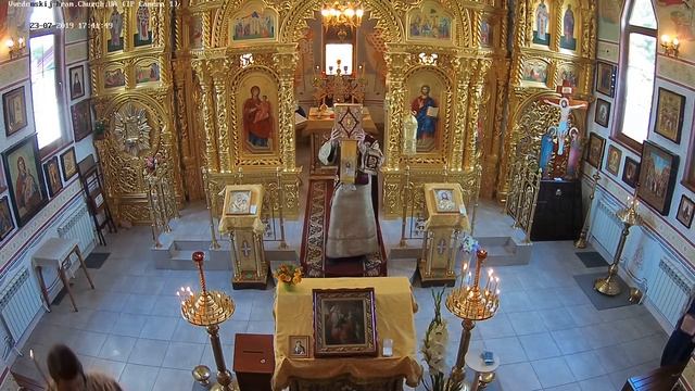 Память равноап. Ольги, вел. княгини: вечернее богослужение с акафистом (видеокамера №1) смотреть онлайн