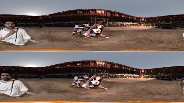 Гладиаторы в колизее древнего Рима 3D 360° 4K видео для VR очков TB смотреть онлайн