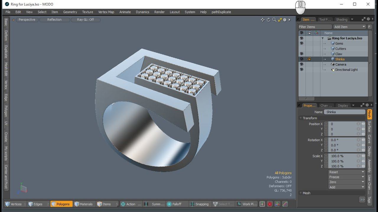 Jewelry In Modo / Моделирование кольца печатки в Foundry Modo