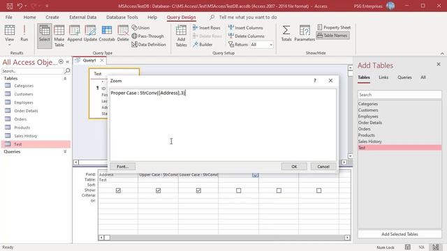 Built in functions to change case of text and to remove spaces in MS Access - Office 365 смотреть онлайн