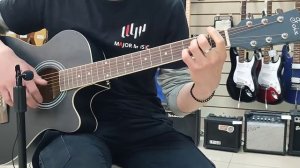 Бюджетная гитара для новичка Foix FFG-1039BK черная с вырезом | обзор от MAJOR MUSIC