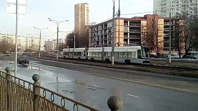 Буксировка трамвая 71-414 (Pesa Fokstrot) борт 3521+3544 в депо смотреть онлайн