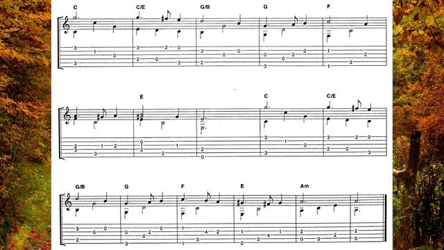 Greensleeves (Classical Guitar) + Tabs + Partitura. смотреть онлайн