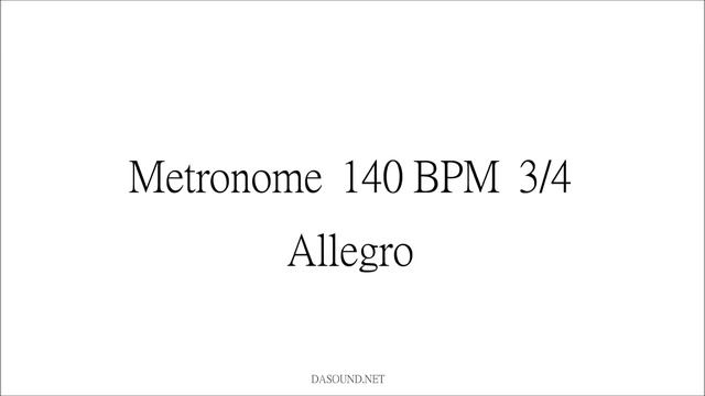 Metronome 140 BPM 3/4 Allegro смотреть онлайн