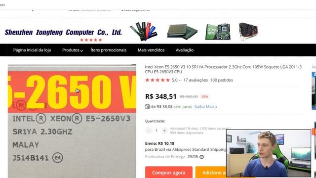 PLATAFORMA X99 DO ALIEXPRESS! XEON DDR4! VALE A PENA? É BOM? смотреть онлайн