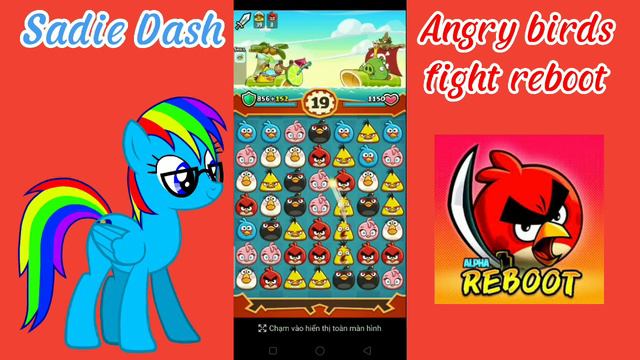 Chef pig is failed, now it's King Pig turn|🐦⚔️Sadie Dash plays Angry birds fight reboot смотреть онлайн