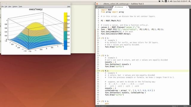 CERN ROOT tutorial for beginners -- topic: customized color and contour setting смотреть онлайн