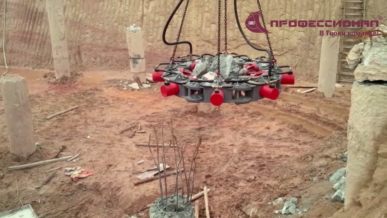 Подрезатель свай Mantovanibenne PB в работе смотреть онлайн