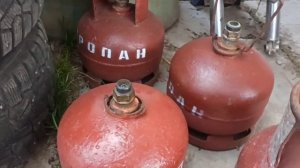 Баллоны бытовые пропан. 5 и 50 литров. С вентилями и клапанами.