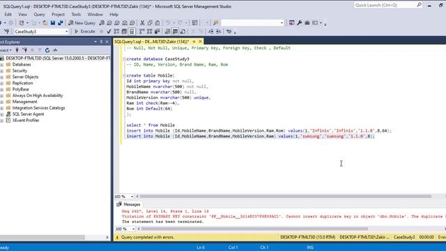 SQL Constrain - Case -2 смотреть онлайн