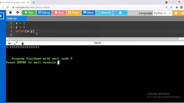 Arithmetic Operators in Python - With examples. смотреть онлайн