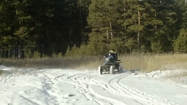 Самодельный квадроцикл с двигателем от скутера. смотреть онлайн