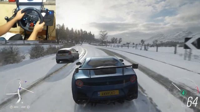 WINTER " FERRARI 2015 F12TDF GAME PC FORZA HORISON 4 GAMEPLAY STEERINGWHEEL AND SHIFTER смотреть онлайн