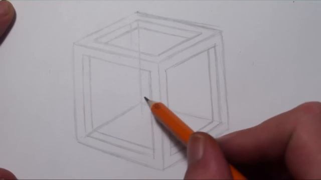 How To Draw an Impossible Cube - Optical Illusion смотреть онлайн