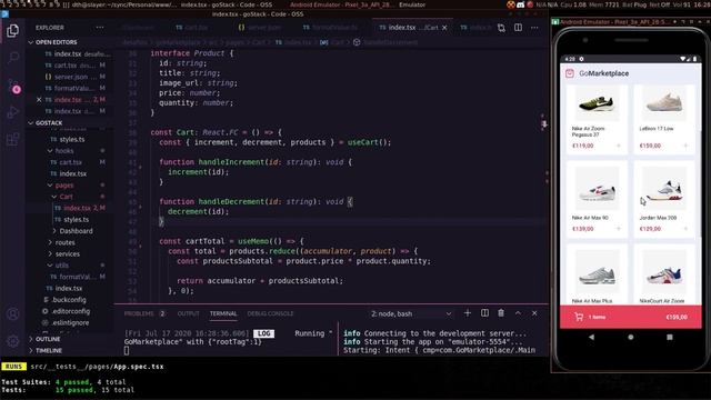 goMarketplace demo (React Native app + source code) смотреть онлайн
