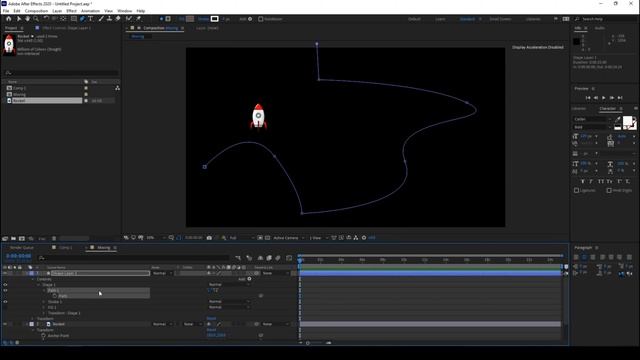 Moving Object along the Shape Path - Adobe After Effects Tutorial смотреть онлайн