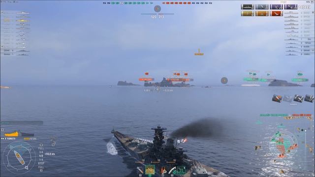 Yamato the lone wolf flank - World of Warships смотреть онлайн