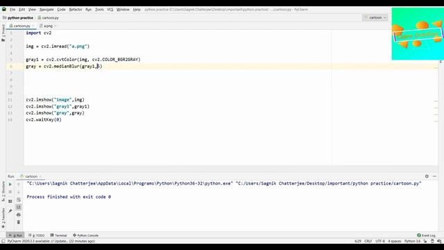 How To Add Cartoon Effect Using Python-OpenCV | Bilateral Filter | Gaussian Blur | Learn Overflow смотреть онлайн