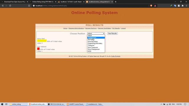Online Polling System using PHP | Source Code & Projects смотреть онлайн