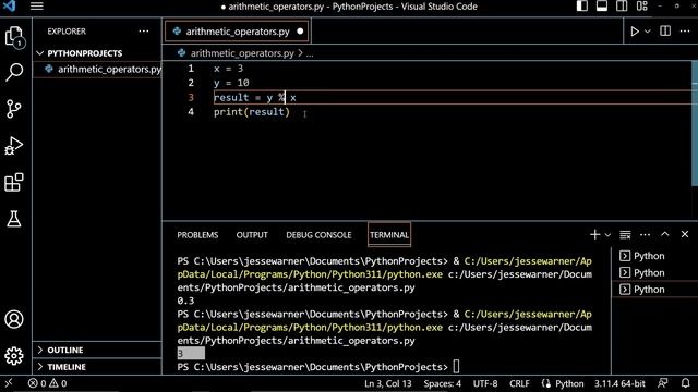 Perform math in #Python with Arithmetic Operators | #learnpython #pythontutorial смотреть онлайн