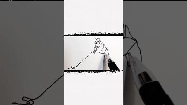 Самый быстрый способ, как одной линией нарисовать хоккеиста. #Shorts смотреть онлайн