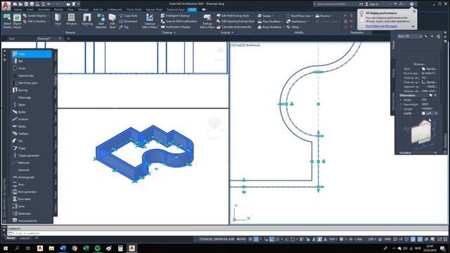 Autocad 3D Architecture 2020 curso básico capítulo 3 (muros) смотреть онлайн