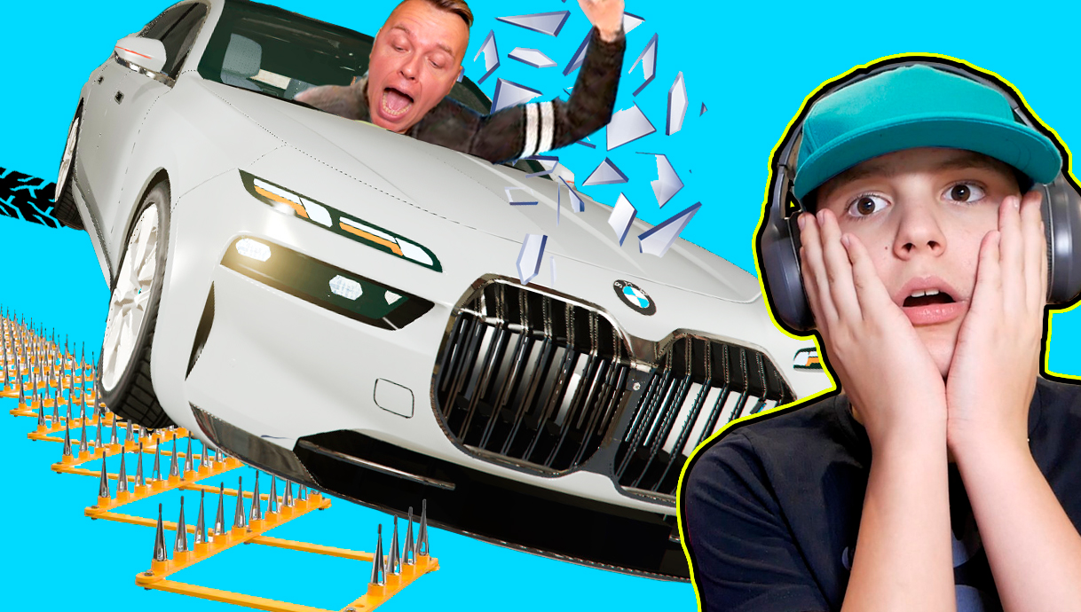ПРОБИЛИ ВСЕ Колеса ШИПАМИ на BMW I7 в GTA 5 смотреть онлайн