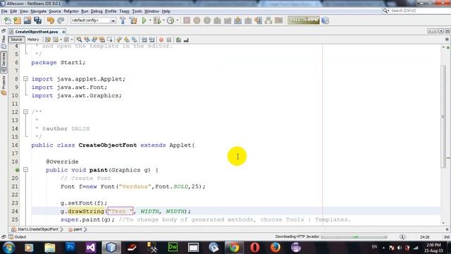 How to Create Object Font using Java Applet and AWT in Netbeans смотреть онлайн