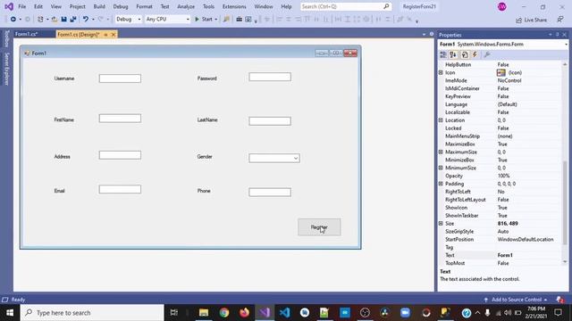 How to make a Registration form with C# and SQL Server смотреть онлайн