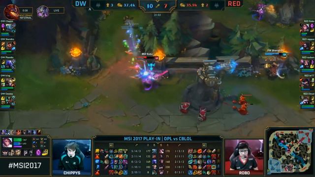 Dire Wolves VS RED Canids – MSI 2017 Play In. День 3: Игра 4.