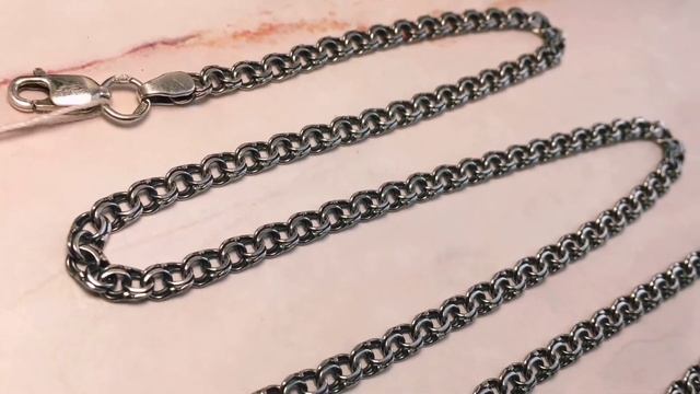 ЦЕПЬ ПЛОСКИЙ БИСМАРК ИЗ СЕРЕБРА, 3 ММ смотреть онлайн