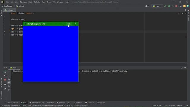 setting background color in python tkinter смотреть онлайн