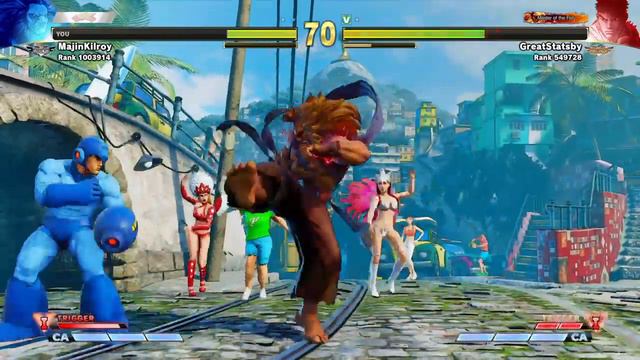 Akuma v. RYU (Mega Man) - Street Fighter V смотреть онлайн