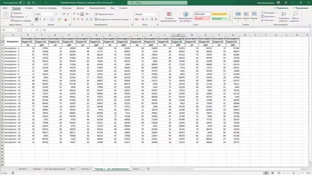 Как преобразовать таблицу без Power Query из перекрестной в плоскую смотреть онлайн