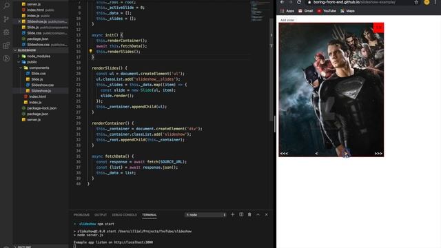 JavaScript: СОЗДАНИЕ SLIDESHOW. Создание компонента слайд, добавление стилей (часть 4) смотреть онлайн