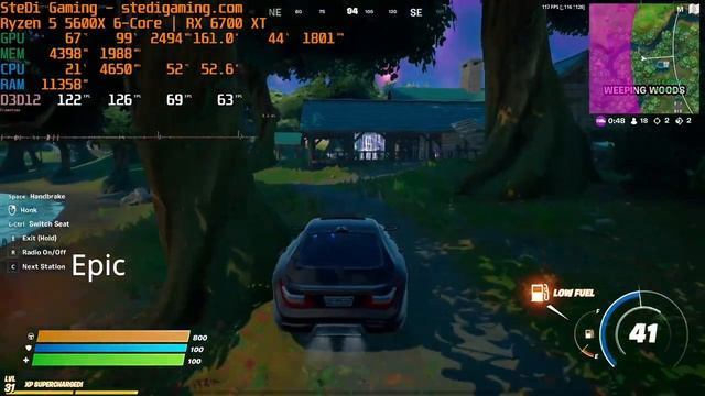 Fortnite on Ryzen 5 5600X and Radeon RX 6700 XT смотреть онлайн