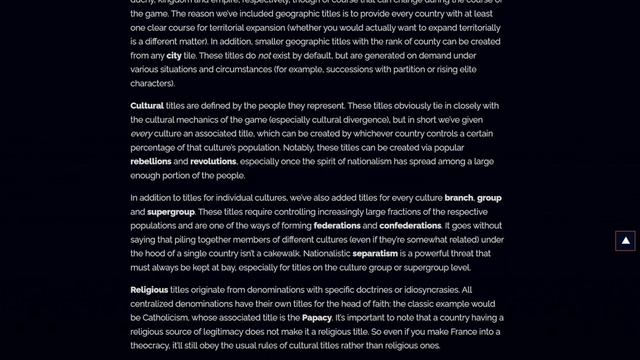 Titles | Grey Eminence Dev Diary #11