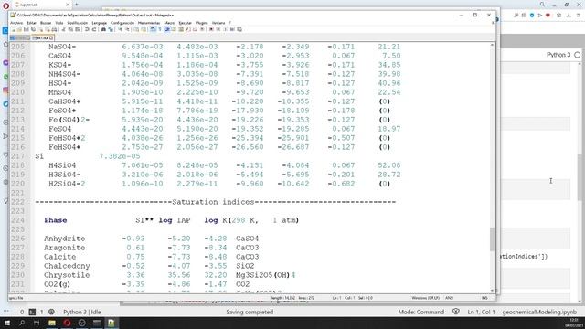 Seawater Speciation Modeling With Phreeqc Highly Coupled With Python And Pandas - Tutorial