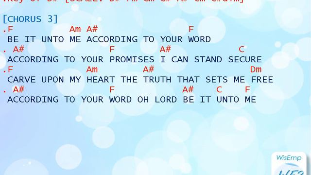 BE IT UNTO ME WE Chords and Lyrics AUDIO COVER Small Big Screen View Don Moen смотреть онлайн