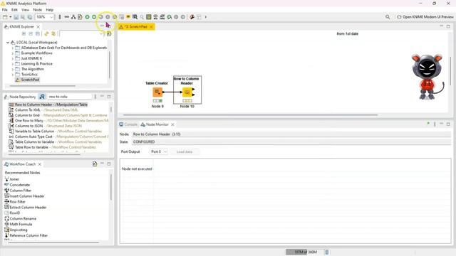 How to Promote Headers in KNIME - Row to Column Headers смотреть онлайн