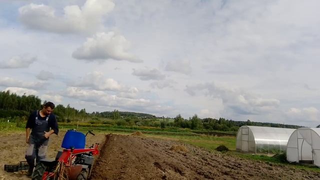 Вспашка мотоблоком с адаптером ХорсАм смотреть онлайн
