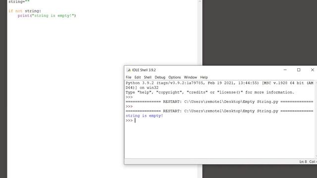 Python Strings - How to check if a string is empty смотреть онлайн