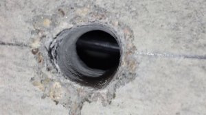 Прокладка кабеля в плите перекрытия