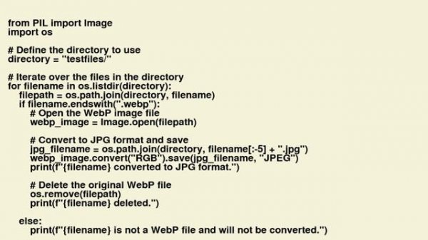 Convert a directory of webp to jpg format | Python  | webP format conversion  | Python Automation