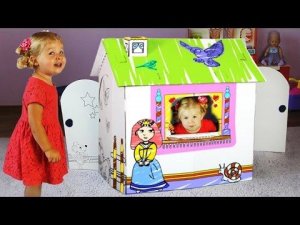 ✿ ПРИНЦЕССЫ Картонный ДОМИК Конструктор Игры Для Девочек Disney Princess House Playhouses for girls
