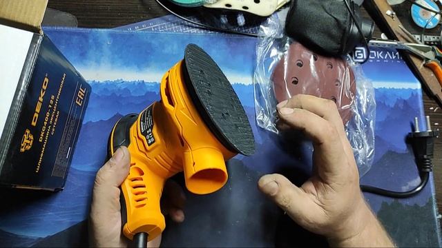 Купил показываю Эксцентриковая шлиф машинка DEKO DKG400 125